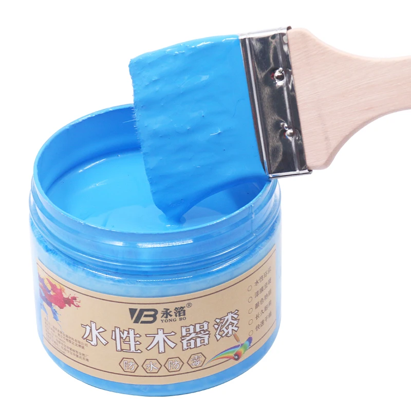

250g Medium Blue Acrylic Paint,Water-Proof&Mildew-Proof Water-Based Woodwork Paint Craft Paints for Home Furniture