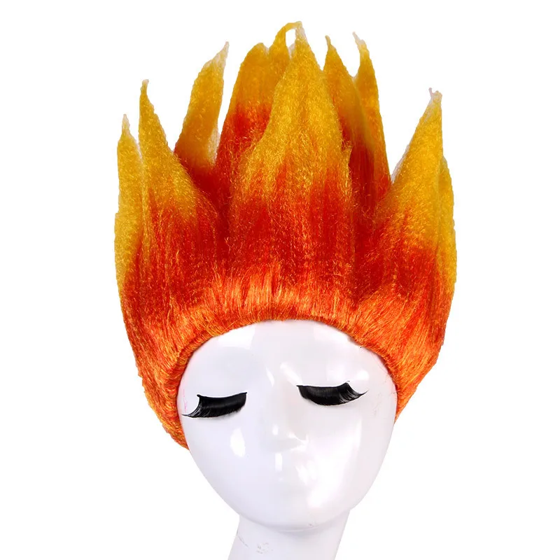 Orange Wig Dragon Ball Z костюмы Сон Гоку костюм дети взрослые Необычные Вечерние Хэллоуин Одежда для косплея парики карнавальные аниме костюмы для косплея - Цвет: Orange Wig