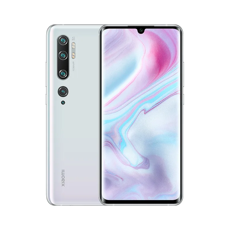 White Глобальная версия Xiaomi Mi Note 10 Pro 8GB 256GB 108MP Penta camera Smartphone 5260mAh батарея 10x оптический двойной изогнутый экран - Цвет: White