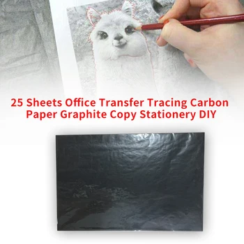 

25 Sheets Copy Wood Burning Transfer Tracing Art Craft Graphite Legible Reusable Carbon Paper Painting Accessories Office DIY