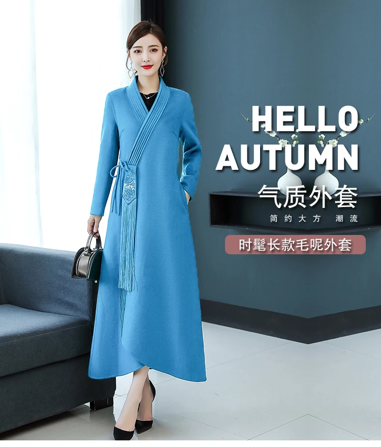 Женская одежда, вышивка, китайский стиль, восстановление древних способов, Осень-зима, улучшенная одежда, ханьфу, китайская ветровка