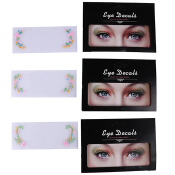

1pcs Temporary Eye Tattoo Stickers Waterproof DIY Flash Disposable Eyeshadow Eyeliner Face Sticker Halloween Makeup Tool