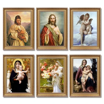 

Virgin mary Angel Rhinestone Diamond Painting Catholic Jesus Christian Cross Stitch Living Room Embroidery Mosaic diy stickers