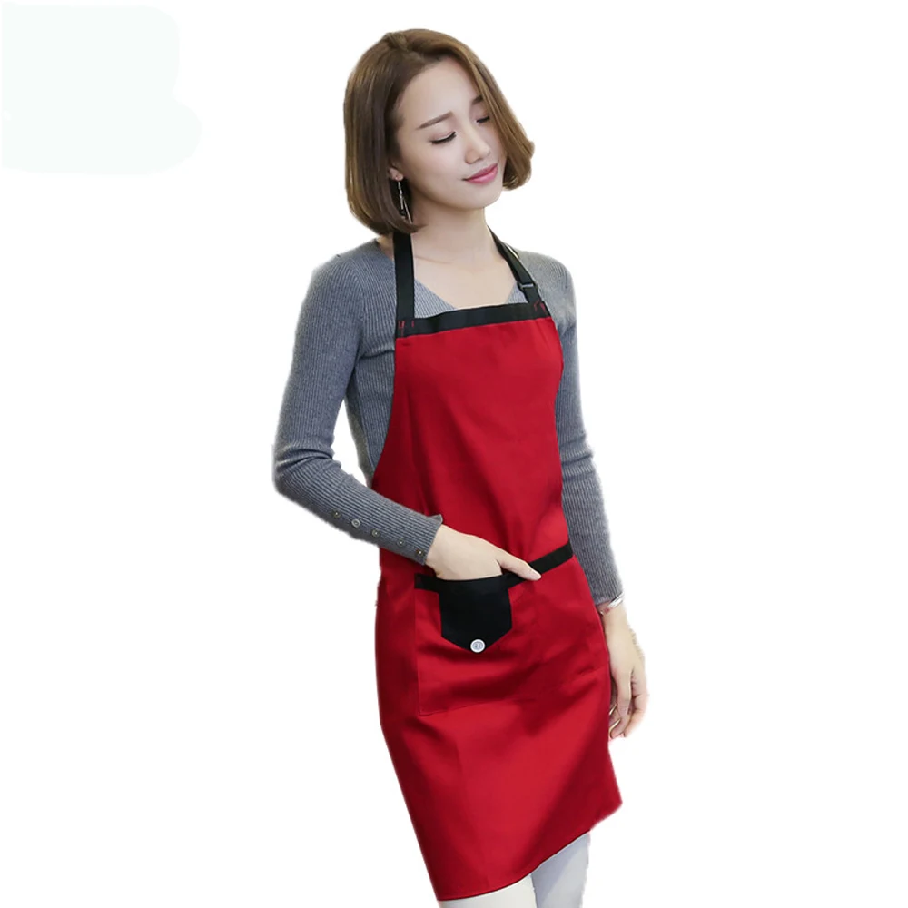 Регулируемый слюнявчик фартук с 2 карманами для кухни шеф-повара женские и