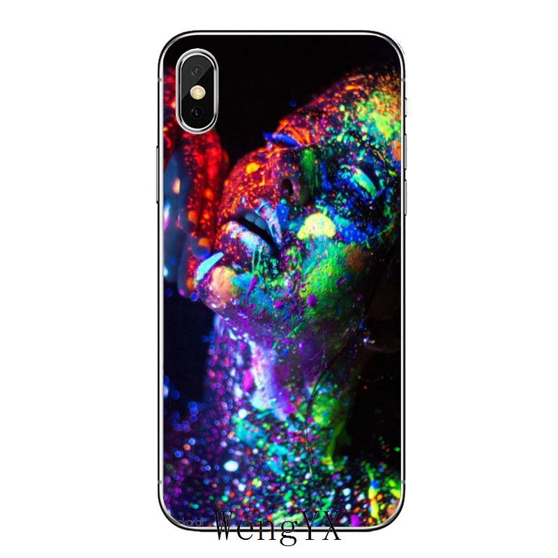 Светится в темноте краска для тела для iPhone 11 pro XR X XS Max 8 7 6s plus SE 5s 5c iPod Touch 5 6 Чехол - Цвет: body-paint-A-08