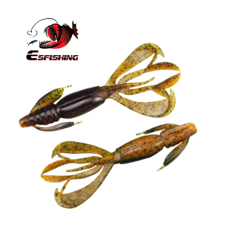 Рыболовные приманки Esfishing, мягкие большие силиконовые приманки Pesca Crazy Flapper, 11 см, 11,5 г, 5 шт., воблеры для ловли карпа для рыбалки