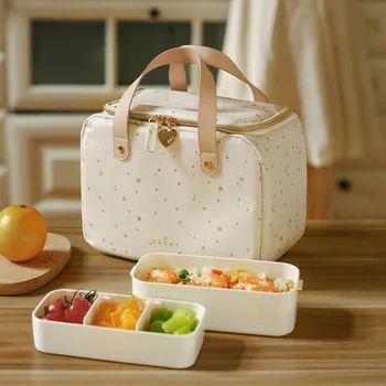 

Container Handbag Thermal Bag Aluminum Foil Thickened Lunch Box Bag Container Bag Lunch Bag Large Size Workers Meal Kits