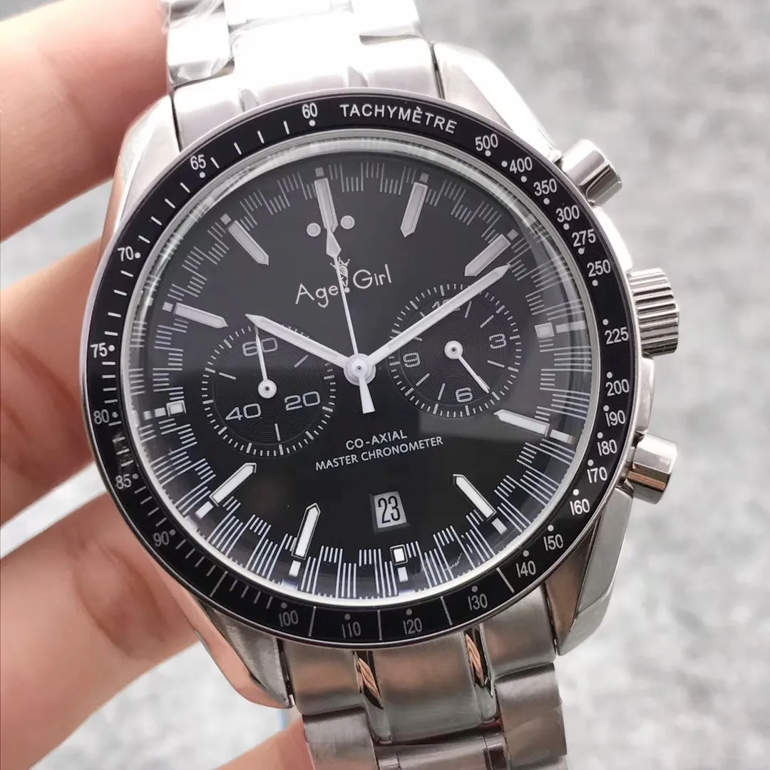 

Luxury Brand New Men Japan Quartz Chronograph Stopwatch Watch Speed Racing Luminous Ceramic Sapphire Sport Black Limited AAA+