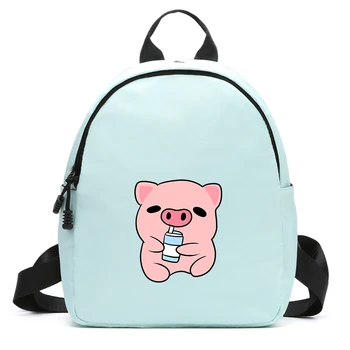 

High Quality Fashion Casual Cartoon Cute Pig Print Backpack Harajuku Girls Child Fashion Travel School Shoulder Bag Backpack