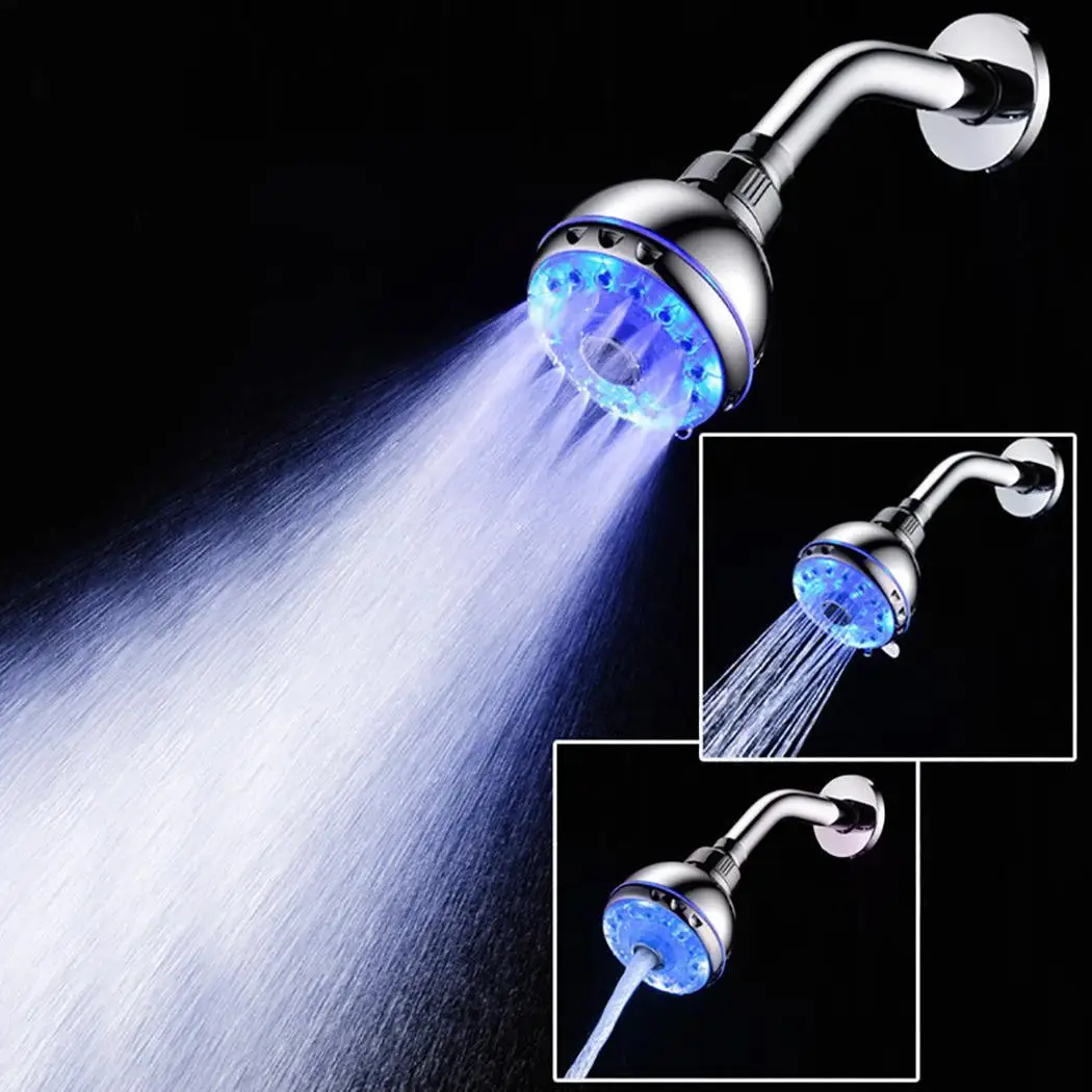 

LED Multi-function Shower Spray Adjustable Water 0.19kg Use 20mm, external thread connection Spray Head