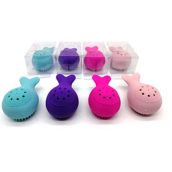 

1PC Silicone Face Cleansing Brush Facial Cleanser Whale Shape Facial Cleanser Exfoliator Face Scrub Brush Cleansing Tool G0303