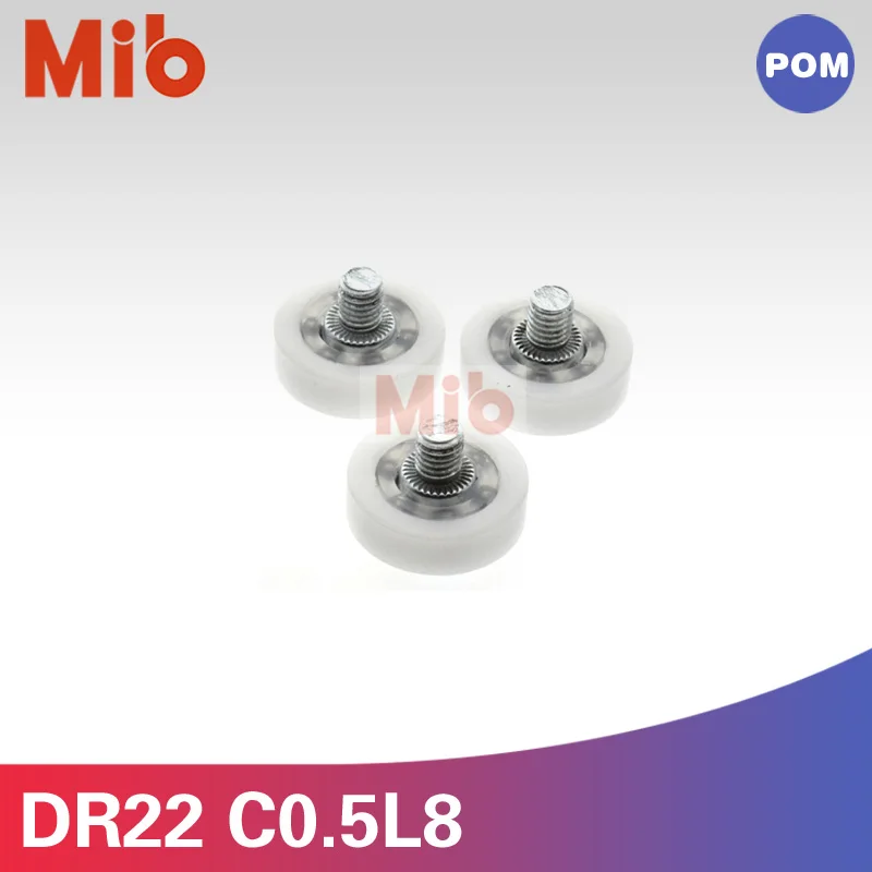 1PCS low noise high quality DR22 outer diameter 22mm plastic ball bearing wheel M6 screw shaft with | Обустройство дома