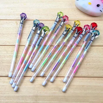

New Creative Fantasy Rainbow Pen 6 Color Ink Diamond Head Gel Pen Water Chalk Fluorescent Marker Pen DIY Scrapbooking Tool