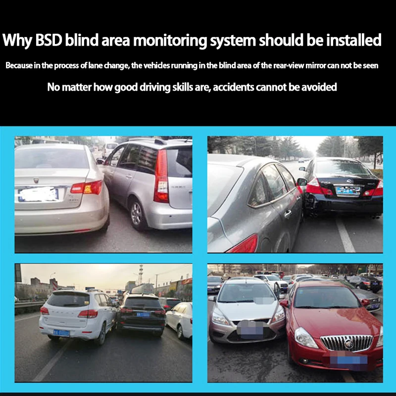 차량용 BSD BSA BSM, 폭스바겐 VW 투아렉 7L 2002 2010 사각지대 스폿 경고, 안전 운전 경고 미러, 후방 레이더 감지