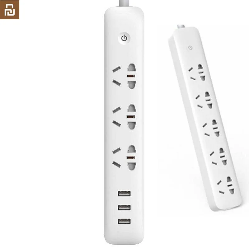Удлинитель питания Youpin Qingmi для умного дома 3/5 портов 3 USB быстрая зарядка 5