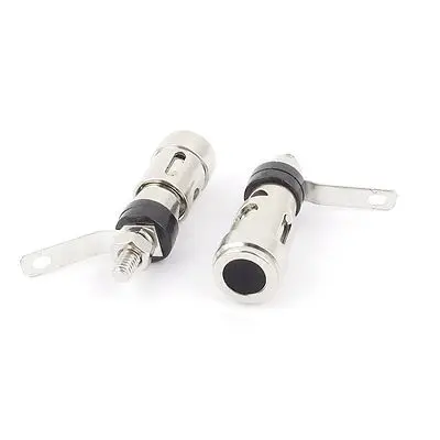 

2Pcs Silver Tone Audio Speaker Terminal Self-locking Binding Post
