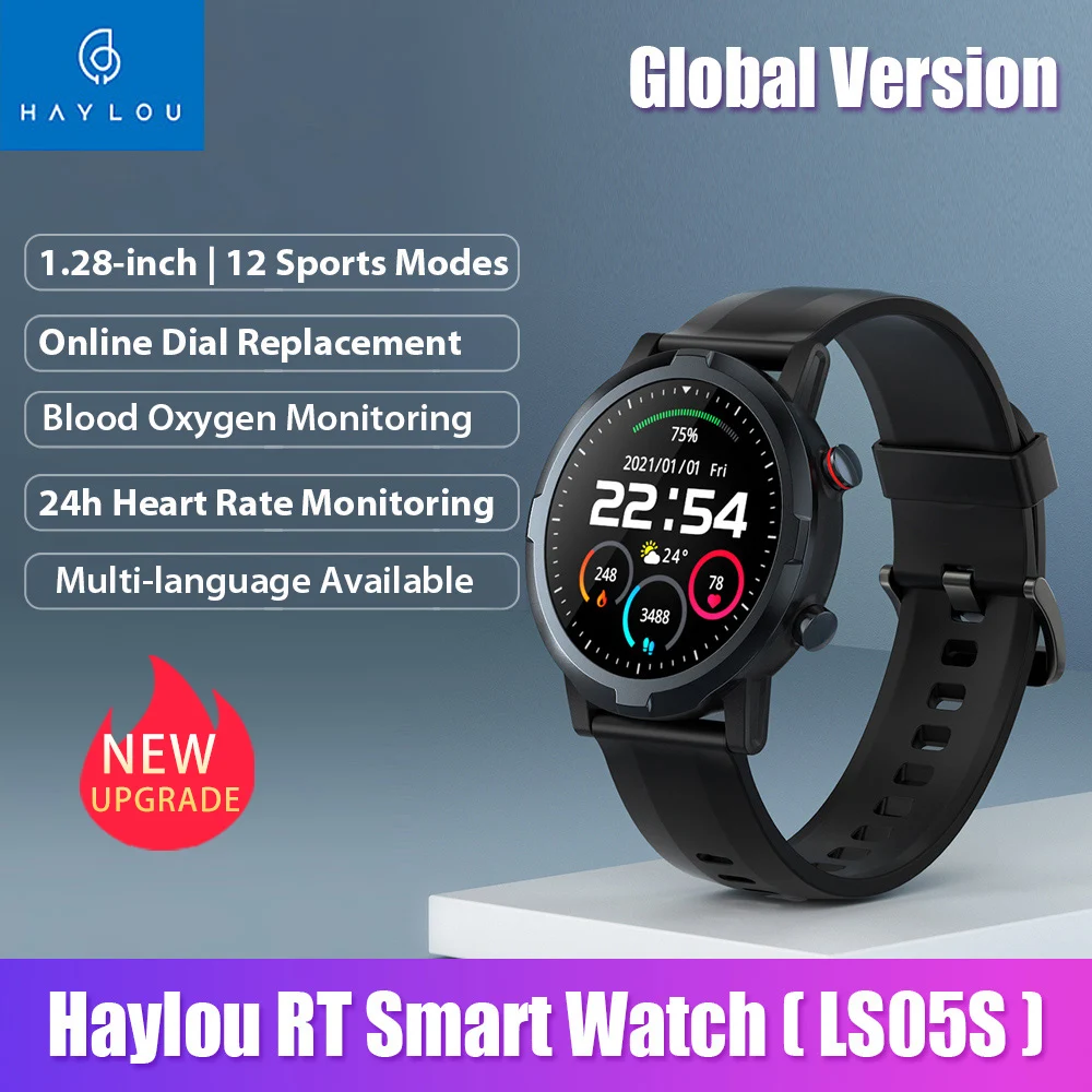 2021 Newest Global Haylou Rt Ls05s Smart Watch Sports Heart Rate Monitor Ip68 Waterproof Haylou Ls05s Smartwatch For Ios Android - Smart Watches