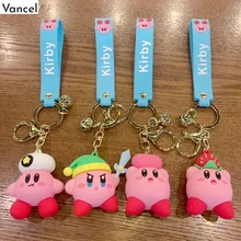Kawaii – porte clés Kirby pour sac de voiture, pendentif suspendu en Pvc, modèle de poupée, jouet pour homme et femme, décoration cadeau