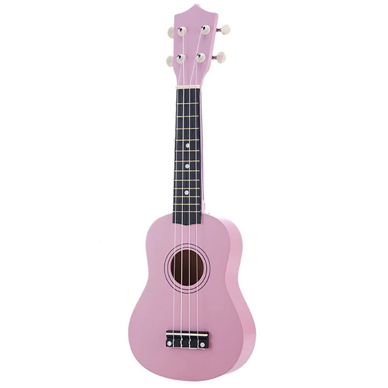 Гавайские гитары укулеле 21 дюймов для начинающих музыкальный инструмент акустический Красочный для основных игроков нейлон 4 струны гитары - Цвет: pink