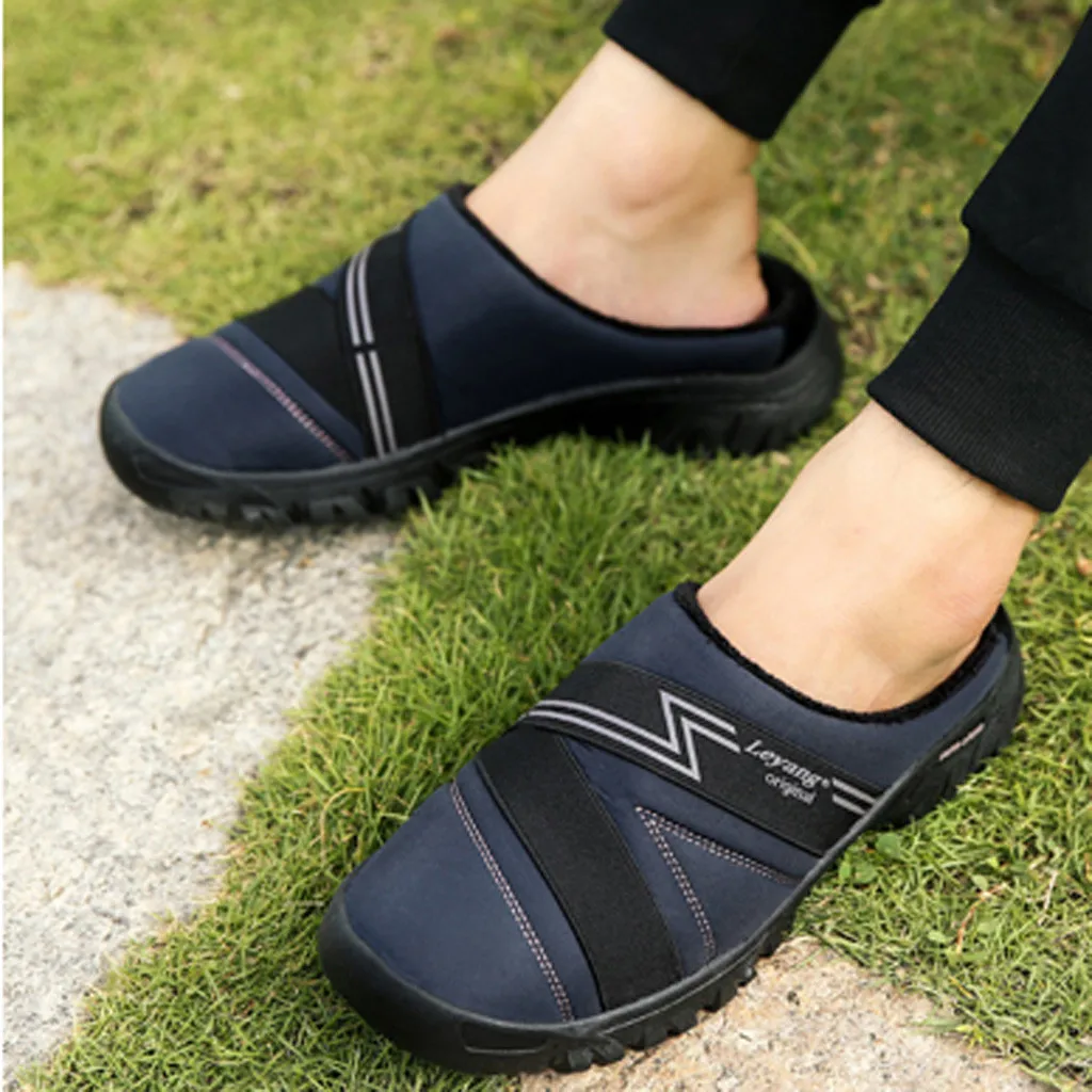 Large Size Couple Slippers Warm Cotton Winter Slippers Flat With Non-Slip Autumn Slippers Casual Sneakers For Man erkek ayakkabi