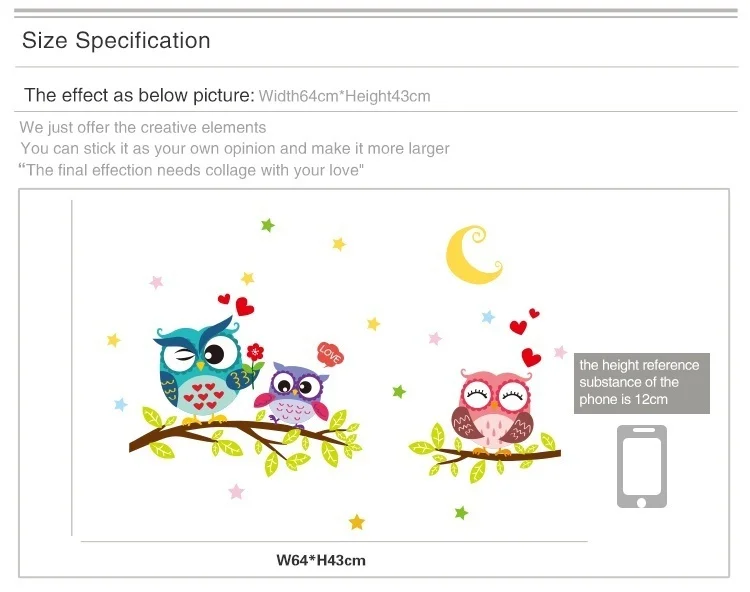Съемные водонепроницаемые наклейки на стену с изображением животных из