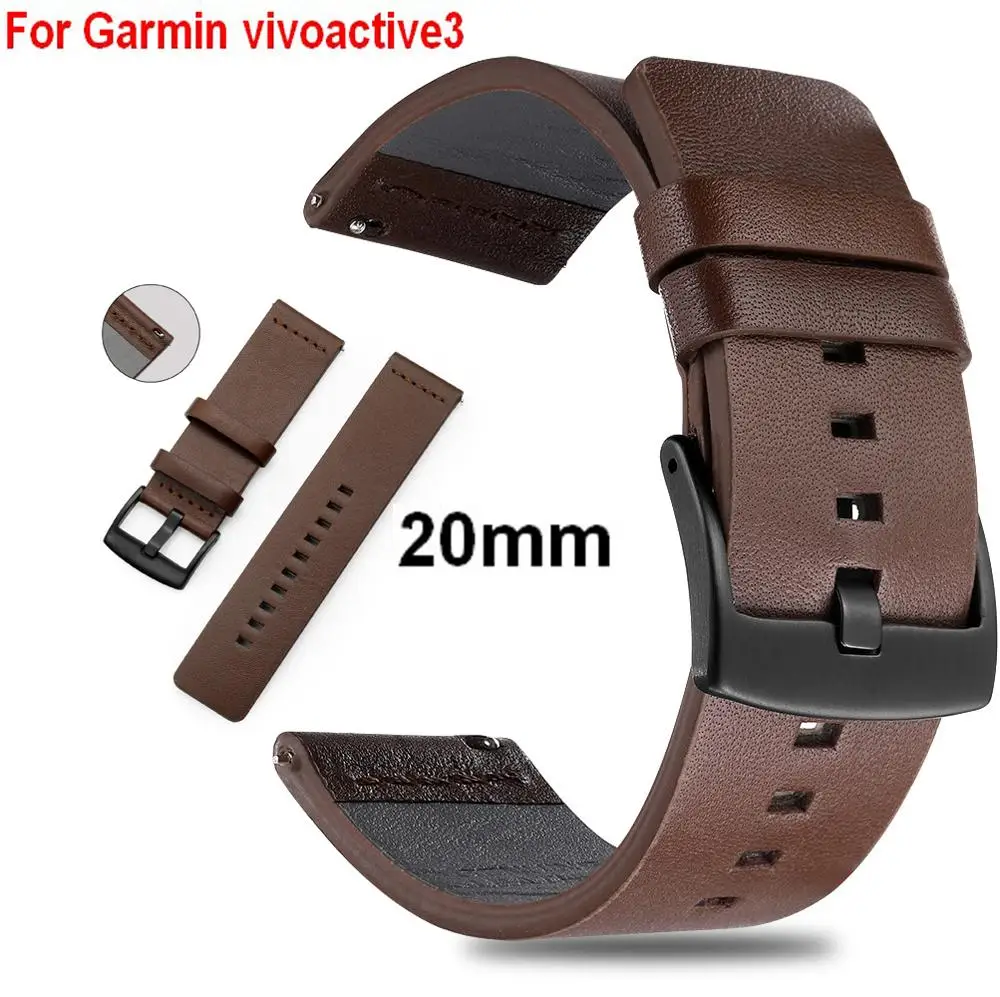 COMLYO часы ремешок для Garmin vivoactive 3 ремешок кожаный замена умный Браслет для Garmin vivoactive3 ремешок для часов