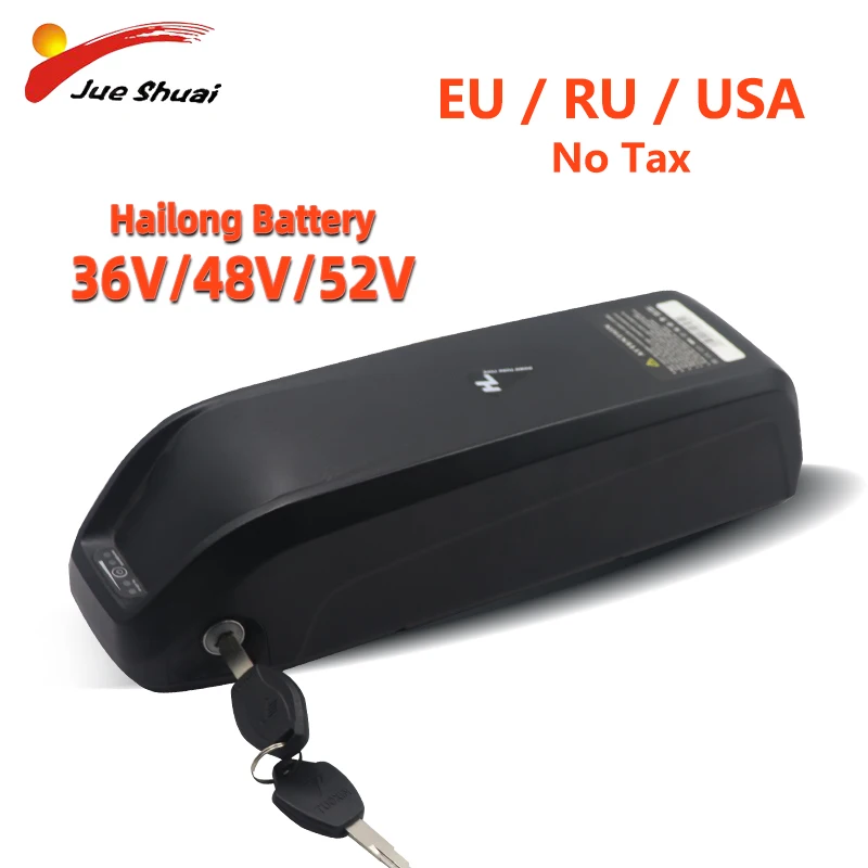 Аккумулятор для электровелосипеда Hailong 36 в 48 52 10 Ач до 21 18650 Samsung LG|Батарея