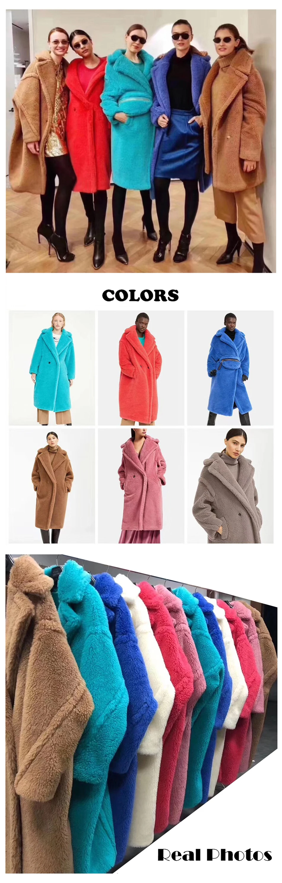 Зимнее Новое Женское пальто большого размера, шерстяное пальто верблюжьего цвета, Женский Теплый Блейзер, меховое пальто