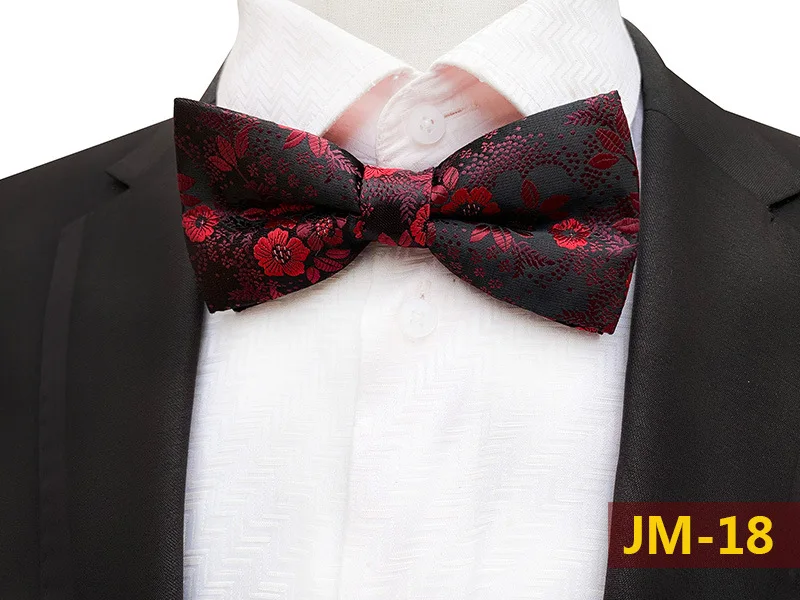 JM18 Новинка, 18 цветов, мужской галстук-бабочка, Модный корейский цветочный галстук-бабочка, роскошные шелковые мужские аксессуары, галстук-бабочка для свадебной вечеринки - Цвет: JM18