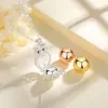 EUDORA Urn Cremation Pendant 14mm Owl Cage OPen Locket  Ash Holder Keepsake Capsule Necklace Hollow Ball DIY Jewelr k332n14 5