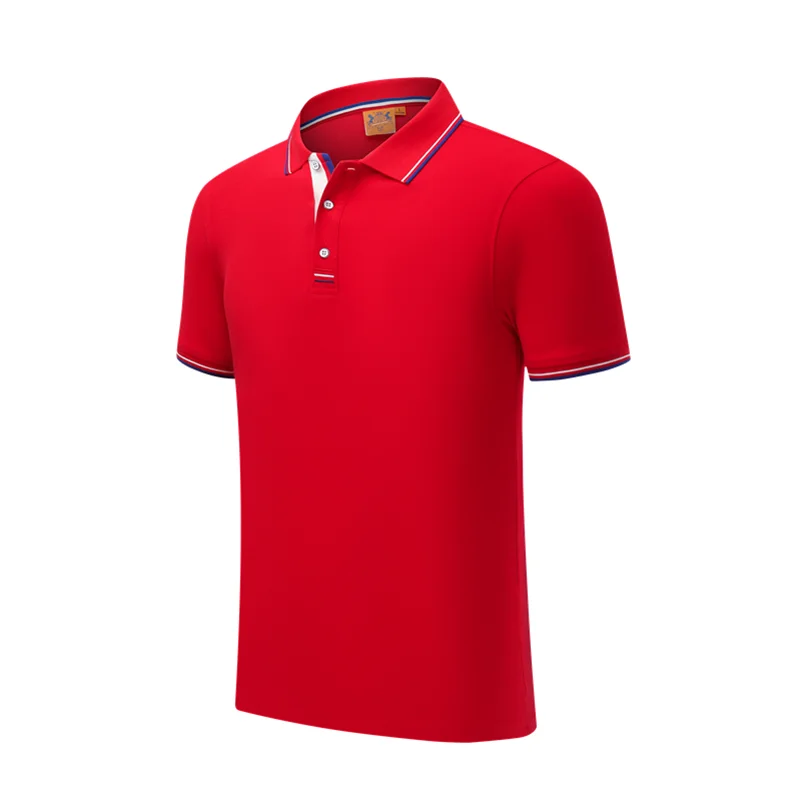 red Одежда для пар поло Para Hombre плюс размер S-4XL летняя рубашка поло мужская с коротким рукавом дышащая анти-пиллинг Однотонная рубашка поло - Цвет: red