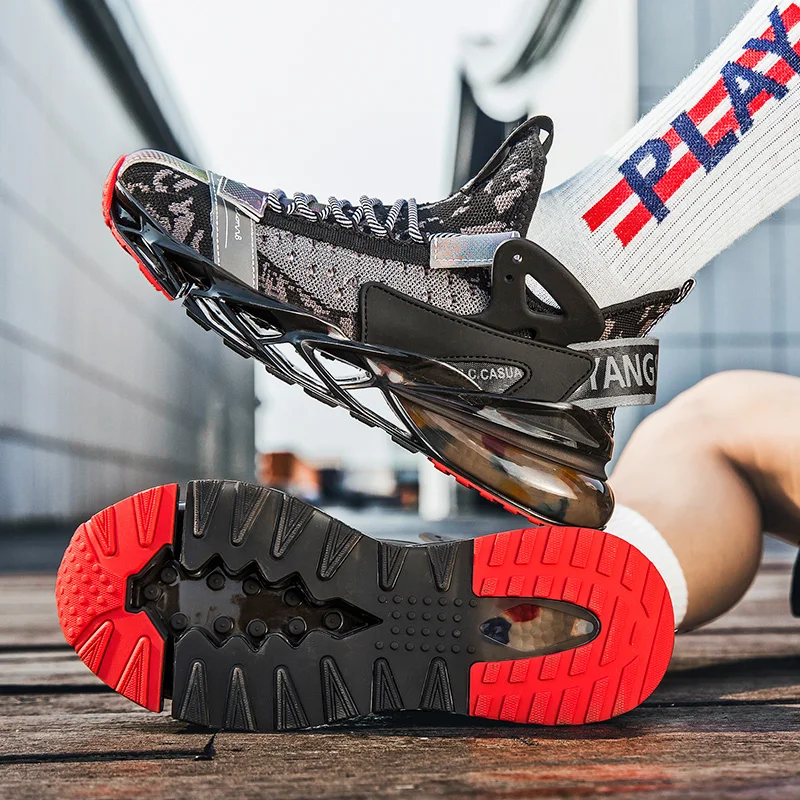 Кроссовки мужские высокие в стиле хип-хоп |