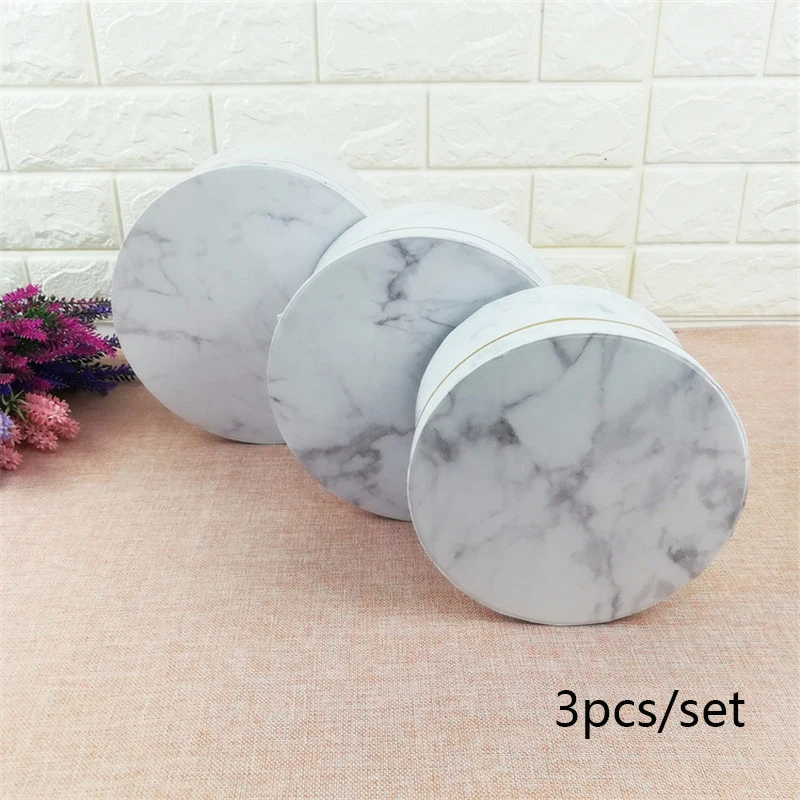 Florist Hat Boxes Heart Shaped Box Candy Boxes Set of 3 Gift Box Packaging Boxes for Gifts Christmas Flowers Gifts Living Vase - Цвет: A White 3 Pcs