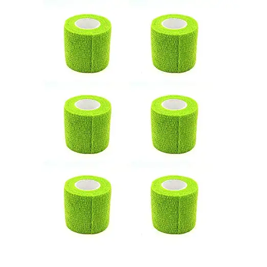 GREEN 24 шт одноразовое связывающее покрытие рукоятки машинки для татуажа самоклеющиеся повязки ручка трубка для тату машина ручка аксессуары - Цвет: GREEN