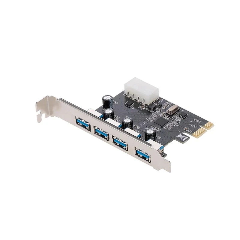 PCI-E до 4 портов USB3.0 карта расширения PCI Express до USB3.0 карта адаптера с большим 4-контактным интерфейсом питания для настольного ПК