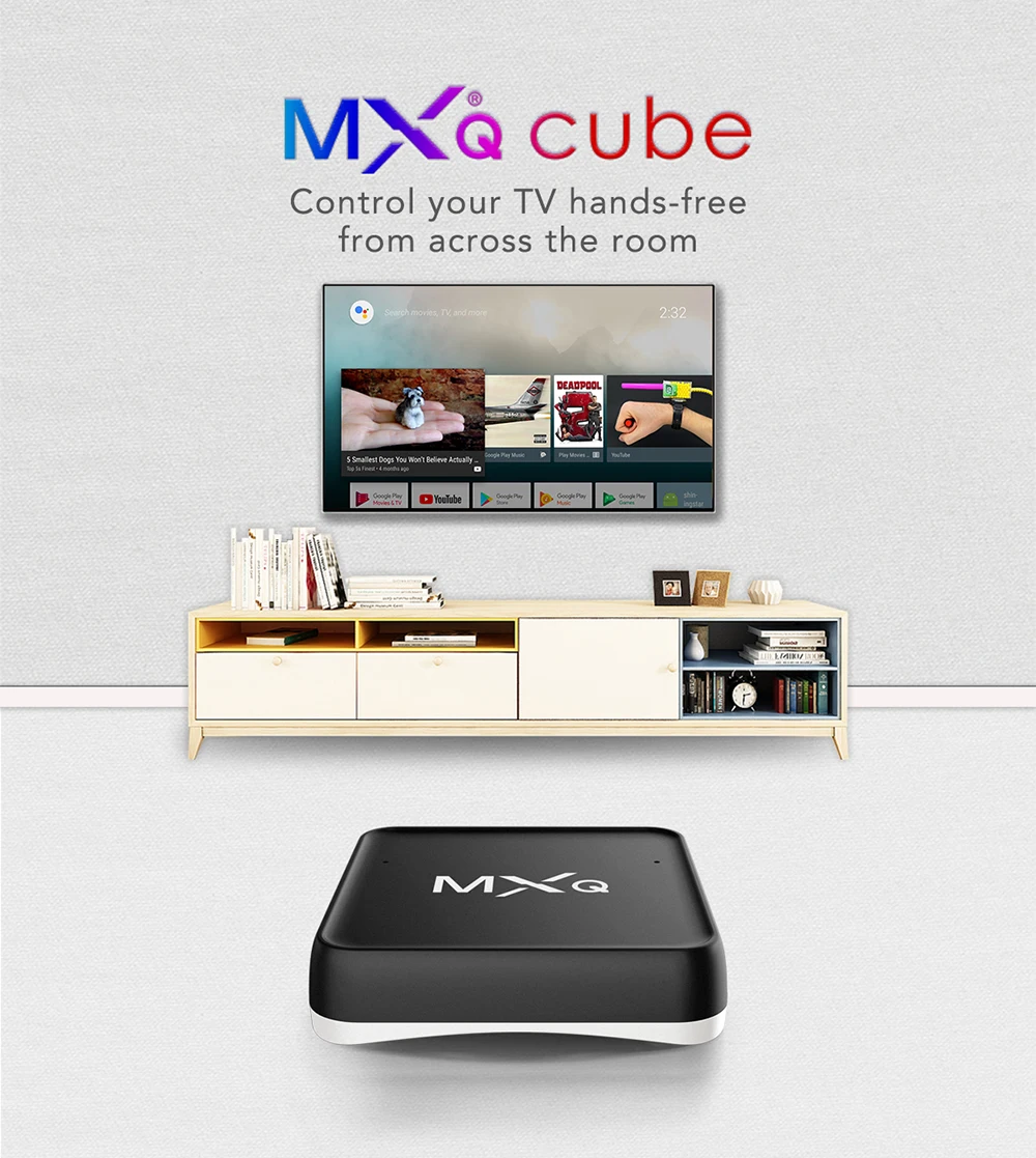 MXQ cube S10X ТВ Smart Android 7,1 tv Box Amlogic S905X Голосовое управление ТВ OS 4K HD медиаплеер+ AI динамик Netflix Youtube