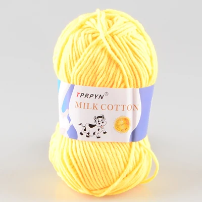 chicken yellow 04 TPRPYN 500 г = 10 шт. молочная хлопковая пряжа для вязания, мягкая теплая детская пряжа для ручного вязания NL1131 - Цвет: chicken yellow 04