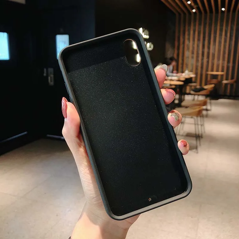 Настоящий черный деревянный чехол для iPhone 11 Pro X S XS Max XR 6 7 8 Plus из натурального дерева+ Мягкий ТПУ чехол с цветочным узором