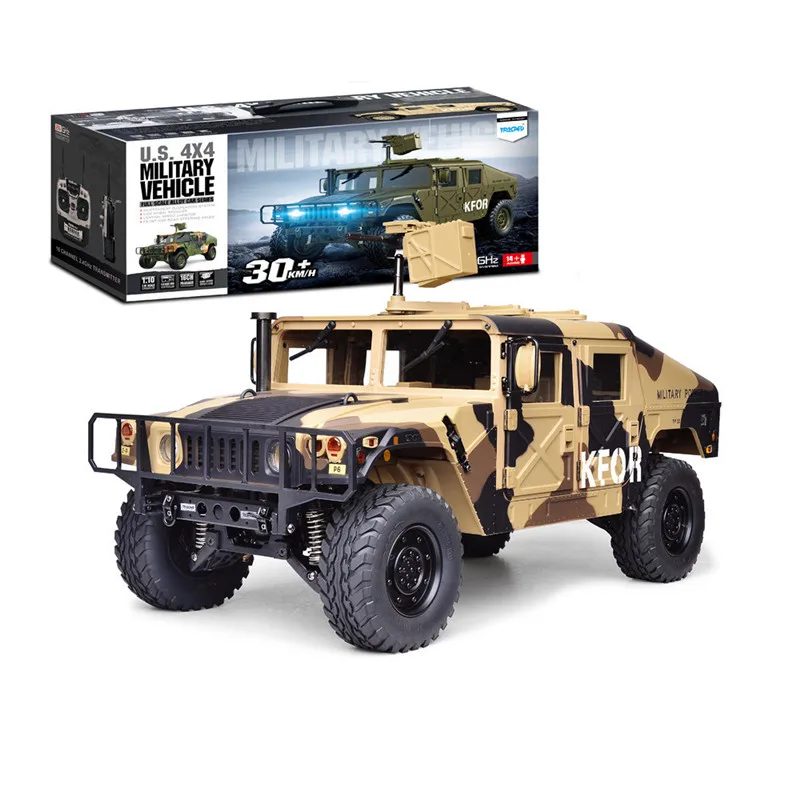 HG P408 Модернизированный светильник Sound 1/10 2,4G 4WD RC автомобиль U. S.4X4 военный автомобиль Грузовик w/o зарядное устройство в камуфляжном желтом цвете