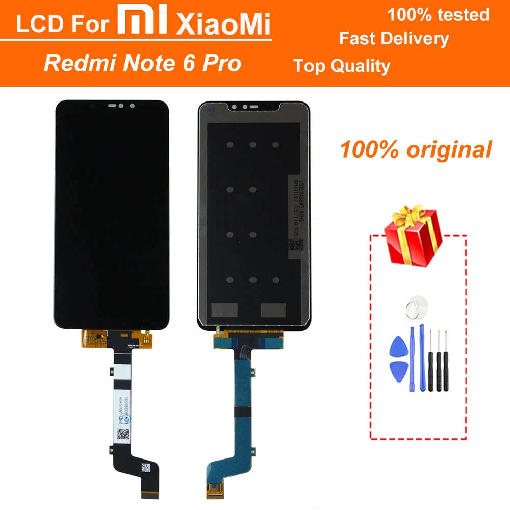 

100% tested Original 6.26" Note 6 Pro LCD with frame Display for XIAOMI Redmi Note 6/6 Pro LCD Touch Screen Digitizer Assembly