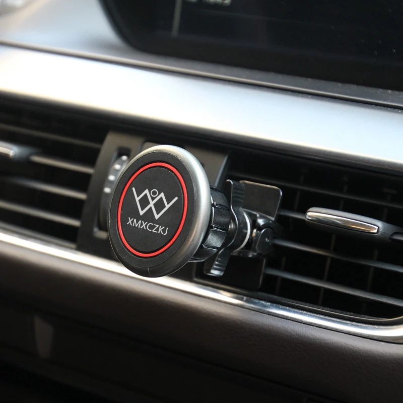 XMXCZKJ магнитный мини автомобильный держатель на вентиляционное отверстие Универсальная автомобильная подставка для телефона крепкий магнит металлическая подставка для iPhone 8 gps