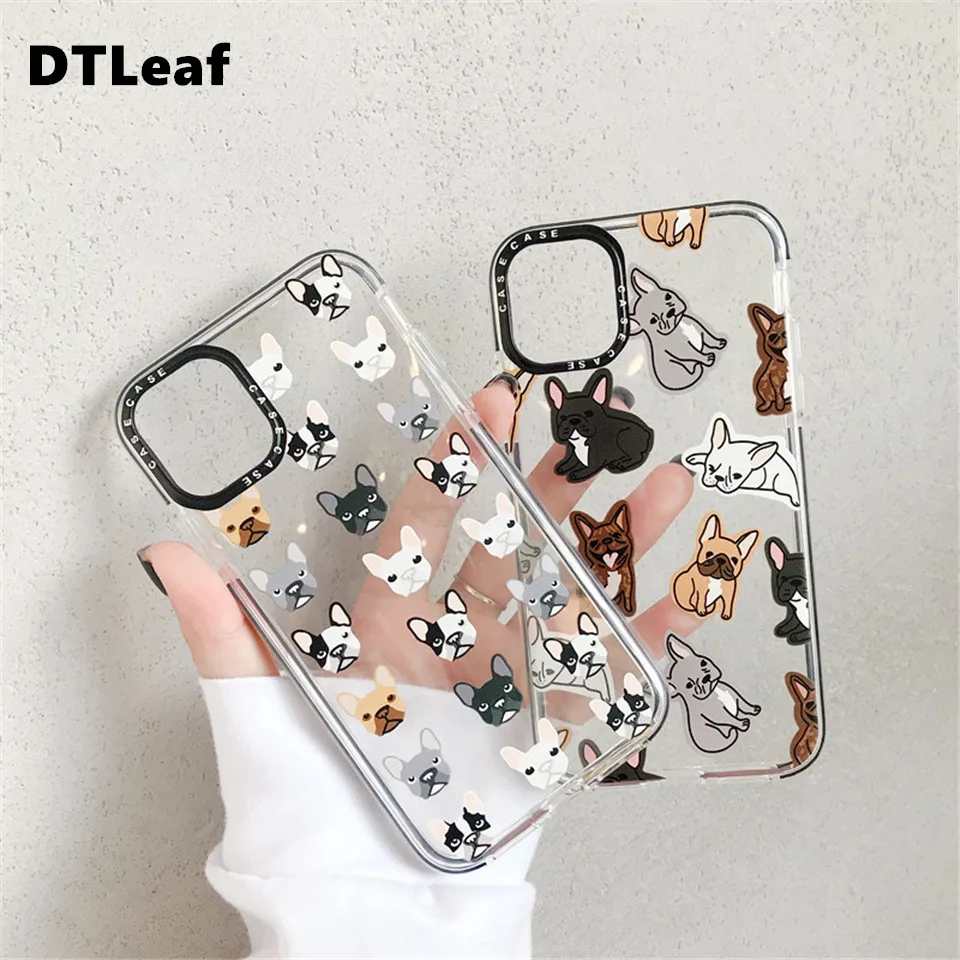 Милый чехол DTLeaf с французским бульдогом для iPhone 7 8 Plus X XS 11 PRO Max из ТПУ черной