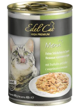 

EDEL CAT EDEL CAT for adult cats with liver and turkey in sauce 400g