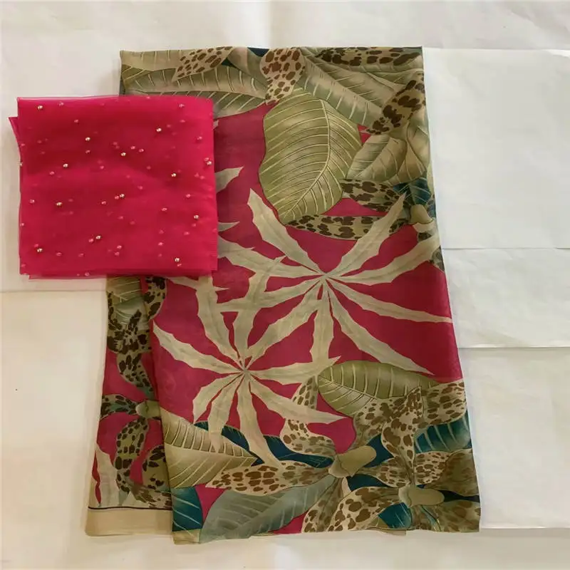 Soft African Embroidery Real Silk Satin Lace Fabric With Swiss Voile For Women Wedding Dresses Fabrics! LXF12271 | Дом и сад