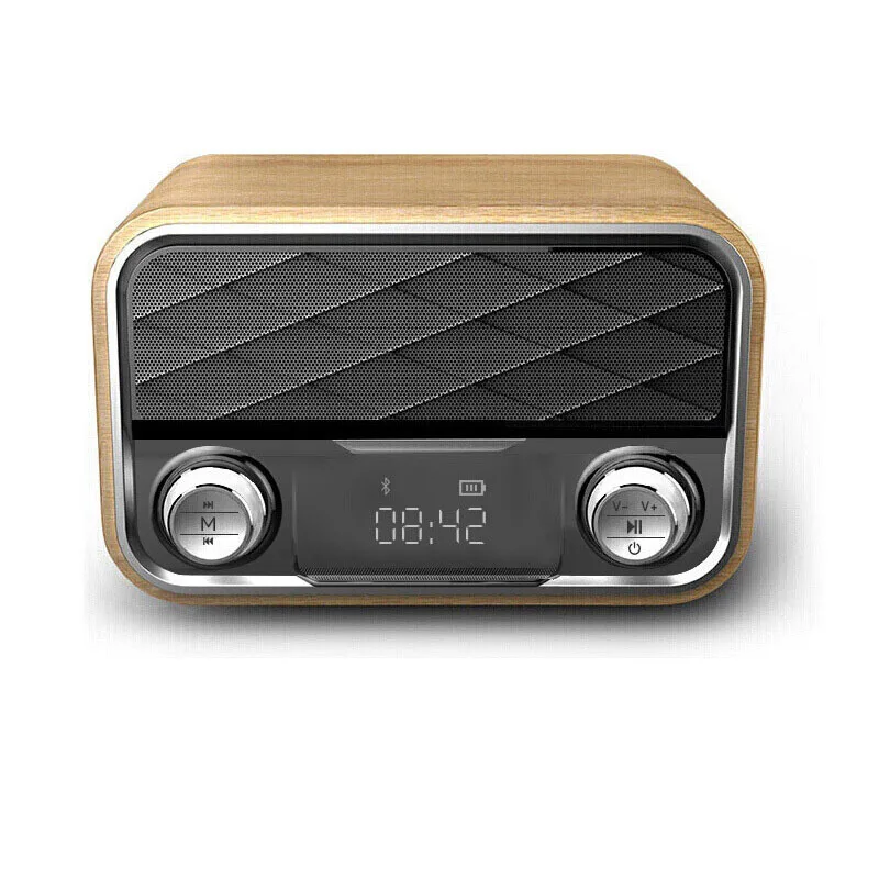 2020 new creative dual speaker wooden speaker