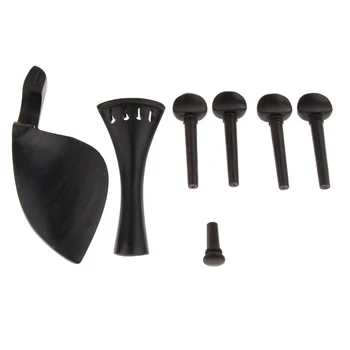 

1 Set Violin Accessories, Chinrest Tuning Pegs Tailpiece Endpin