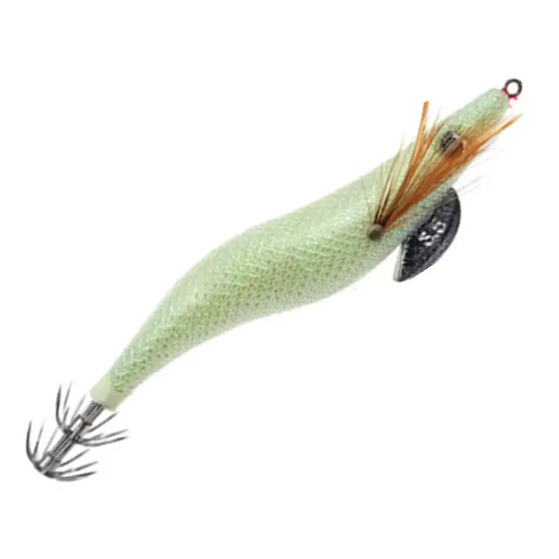 8Pcs Fishing Lure Rattle Squid Jig Squid Hook Lead Sinker 2.5# 3.0# 3.5# with Ball Octopus Cuttlefish Shrimp Hard Bait