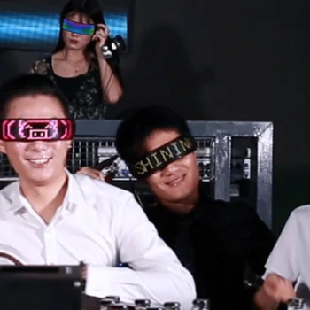 

APP Flash Eyeglasses Frame Colorful Luminous Glasses LED Sunglasses APP Eyeglasses for Party Festival Bar Night Club