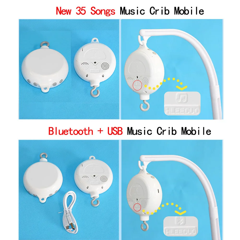 Новая детская кроватка, мобильная вращающаяся детская погремушка, игрушка на батарейках, музыкальная шкатулка для новорожденных, колыбель, игрушечный держатель, детские игрушки 0-12 месяцев
