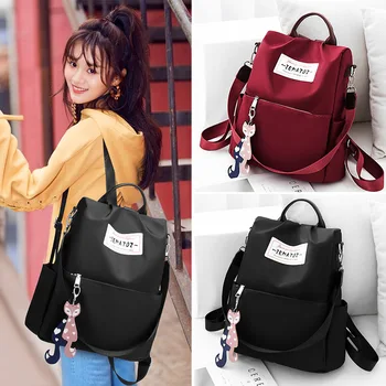 

Backpack Bag Women's 2020 New Style Korean-style Fashion Solid Color Soft Casual PU WOMEN'S Bag leather backpack